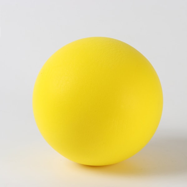 18CM Mute Ball Baby Utendørs Leke Solid Svamp Myk Elastisk Ball Yellow