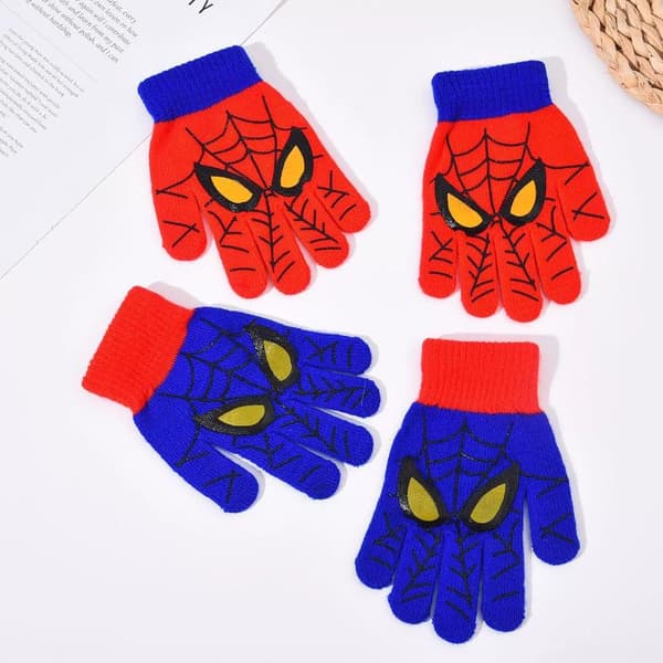 Spider-Man Marvel Børne Vinter Varme Strikhandsker 5-10 År Daglig Red