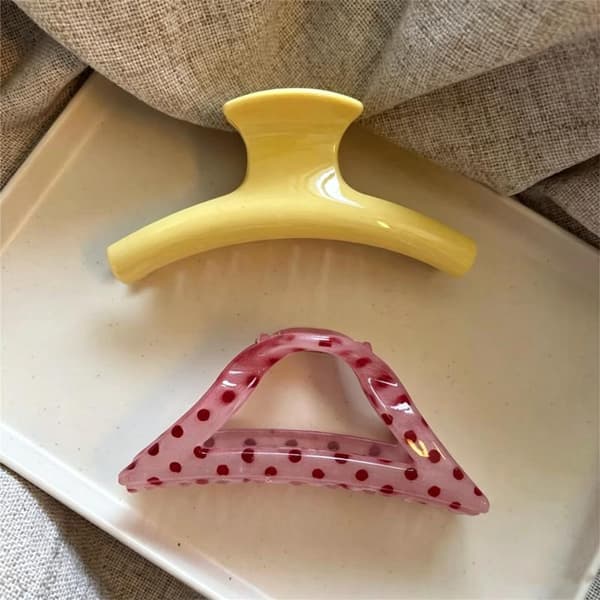 Store hårkløer skridsikkert greb glat finish hårtilbehør Pink