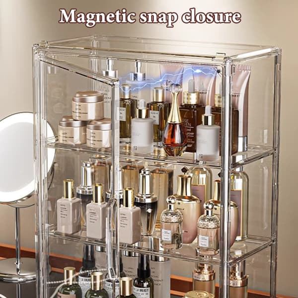 Klar stor makeup-organizer i akryl med låg E