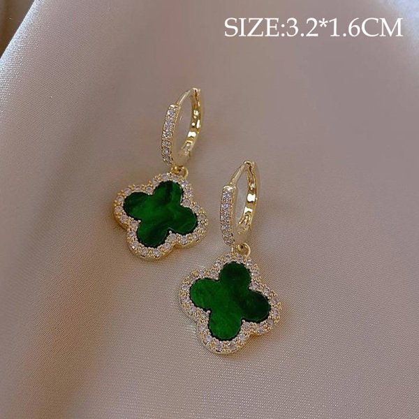 1 Pari Clover Korvakorut Lucky Clover Stud Korvakorut e Fashion Simp Green