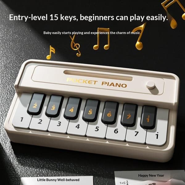 1 sæt bærbart digitalt keyboard med 15 tangenter til børn Mini Elektronisk A2