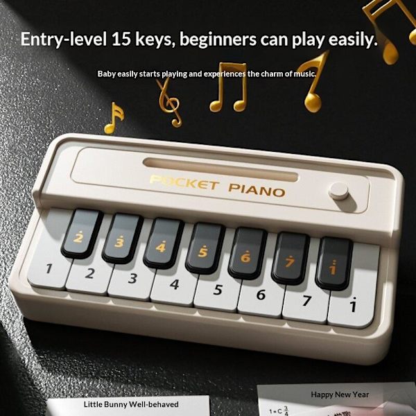 1 sett bærbart 15-tasters digitalt keyboard for barn Mini elektronisk A5