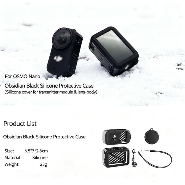 Silikonskyddsfodral för Osmo Nano tumkamera, anti-fall D Green