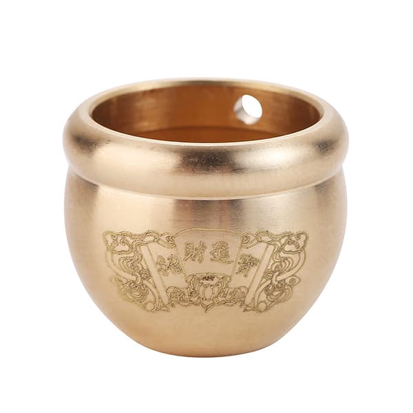 Feng Shui Lucky Fortune Wealth Brass Cornucopia Baifu Rice Cyli A2
