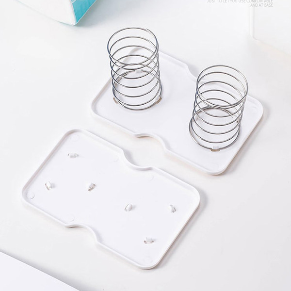 Spring Tissue Box presenterer Box Spring Tray Automatisk papirkledning White