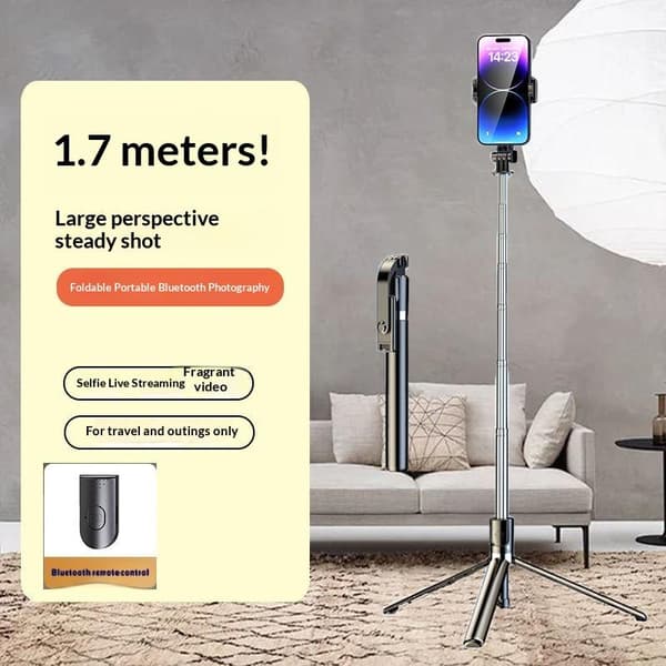 1,7 meter Bluetooth Selfie Stick Stativ Monopod Stativ Telefonhållare 2