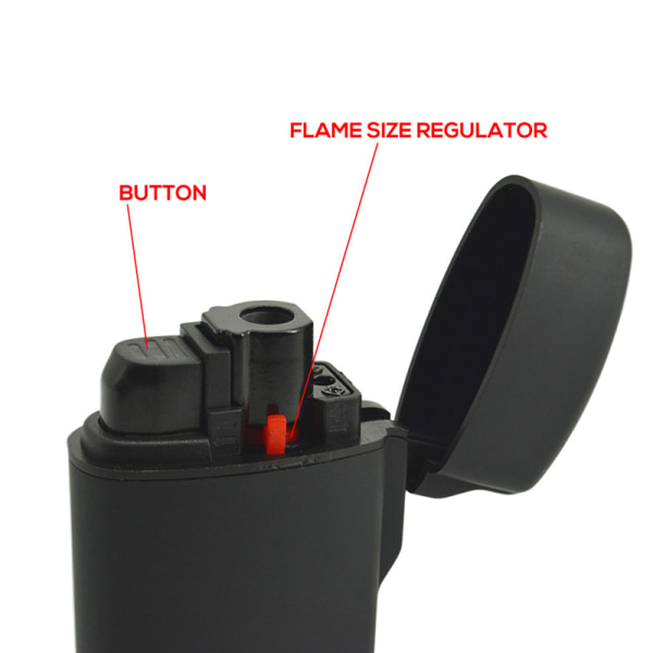 Eksplosiv Open Flame Mini Sigarlighter Spray Lighter Black