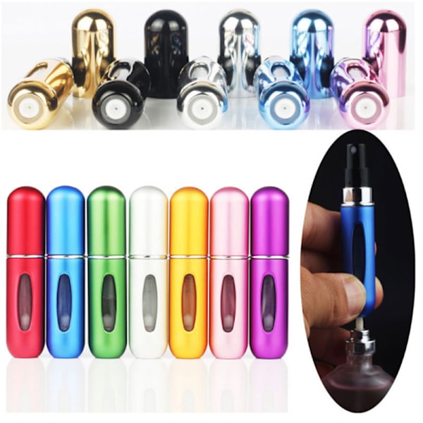 5ml bærbar mini etterfyllbar parfymeflaske tom kosmetisk spra