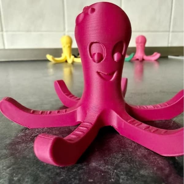 1 st 3D-printad bläckfiskformad fristående torkställning för vattenflaskor A7
