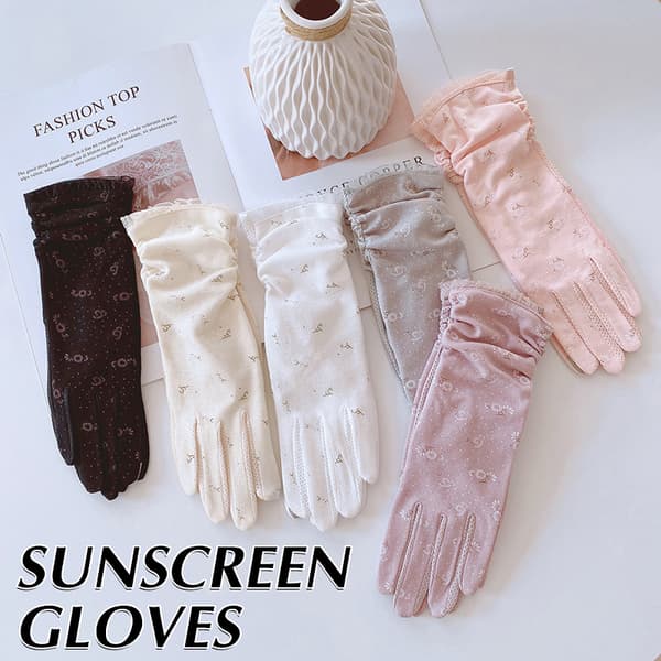 1 Par Kvinder Handsker Sommer Spring Spandex Anti-UV Kort Drivin D