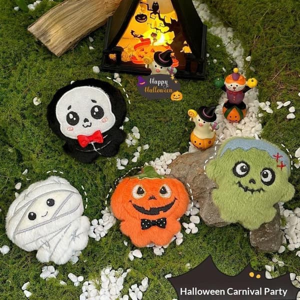 e Halloween Plysch Nyckelring Tecknad Fylld Docka Hänge Väska Han A4