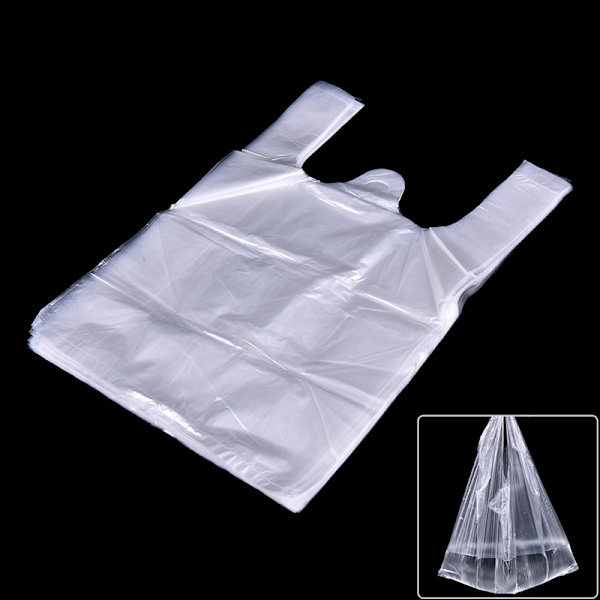 46 stk 15*23cm Plast T-skjorte Bæreposer for Butikker Supermarkeder
