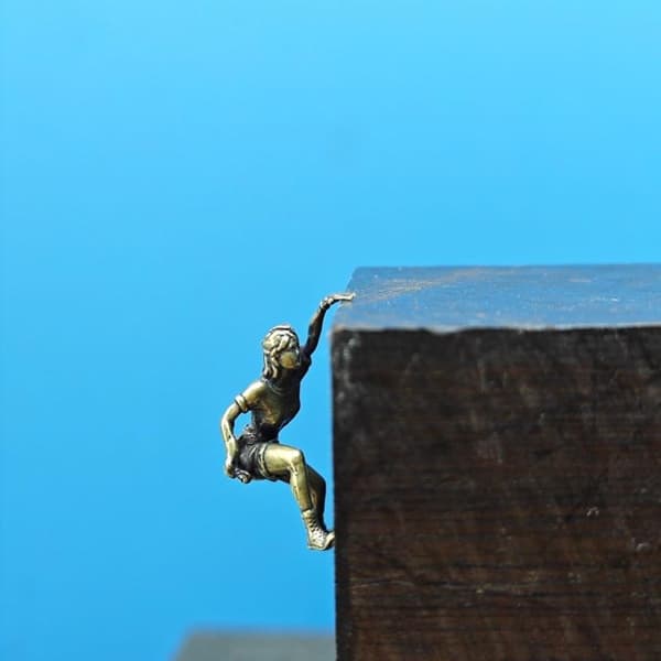 Messing Klatring og Bjergbestigning 1:64 Miniatur Scene Figur