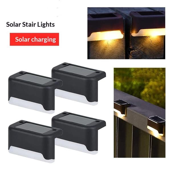 Utomhus Solar Trappbelysning LED Vattentät För Trädgård Gård Räcke White white light
