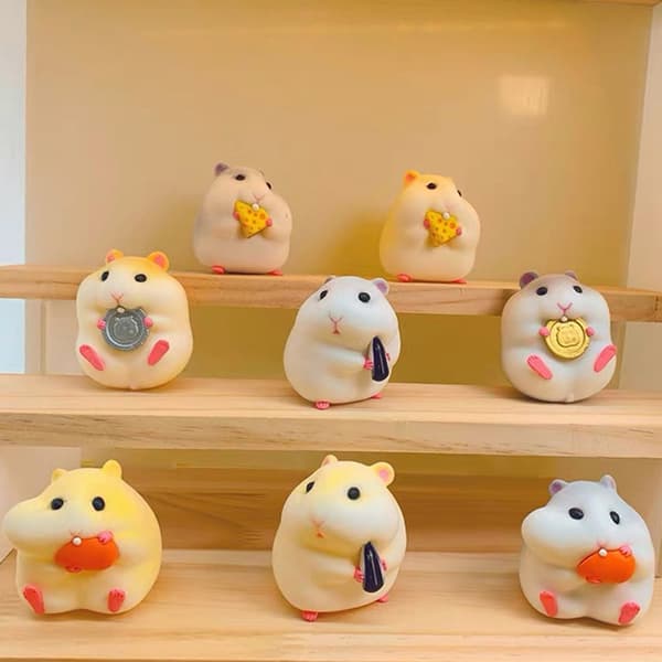 e Tecknad hamster PVC-docka dekoration Prydnadsföremål för bilinstrumentbräda A A2