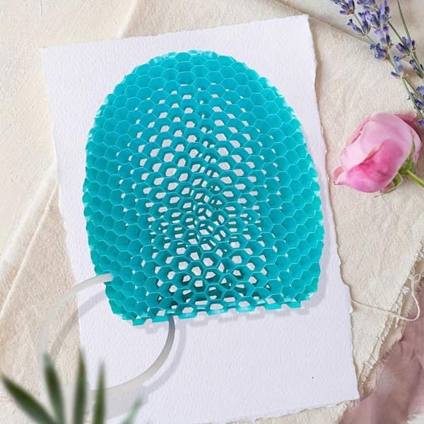 Honeycomb eksfolierende brusefingerhætter kropsskrubbe rensende B Pink