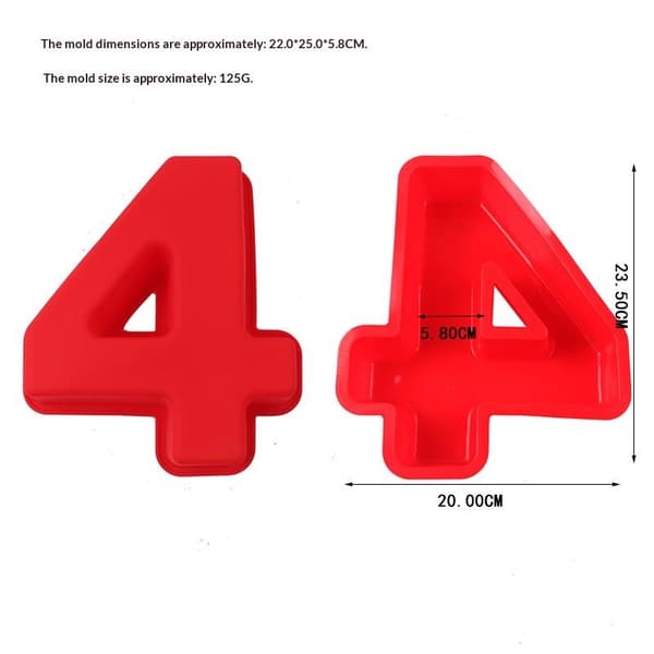 1 stk store silikon 3D tall kakeformer 10 tommer tall bakeformer 6 with 9
