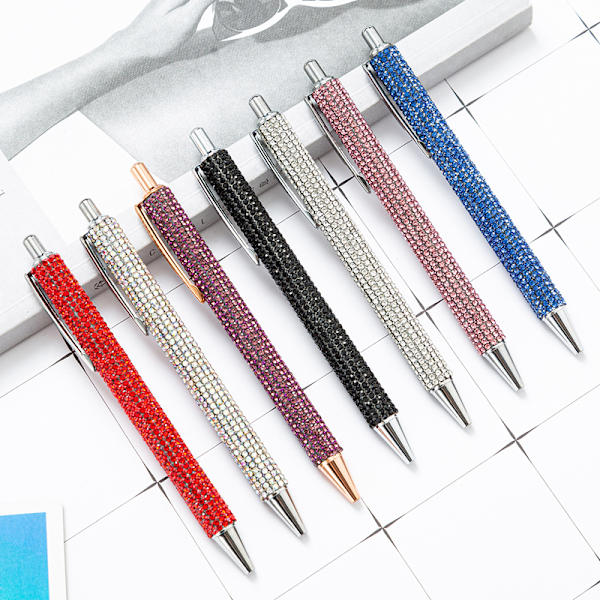 Tryk Metal Kuglepenne Diamant Multi-farve Gavepen Creativ A8