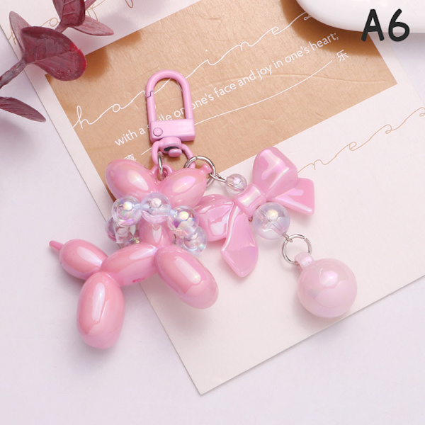 Muoti Stereo ja Heart Balloon Dog Avaimenperä Avaimenperä Crea A6