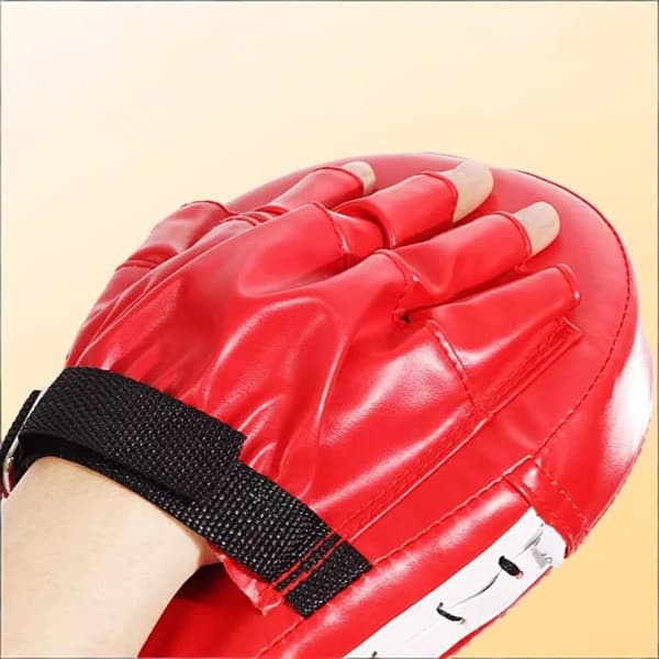 Professionella boxningshandskar, böjda MMA Muay Thai Handmål Blue