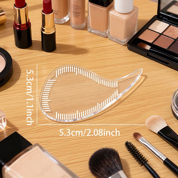 Øyenbrynsformingsmal Transparent Linjal Microblading Bærbar I 4Pcs