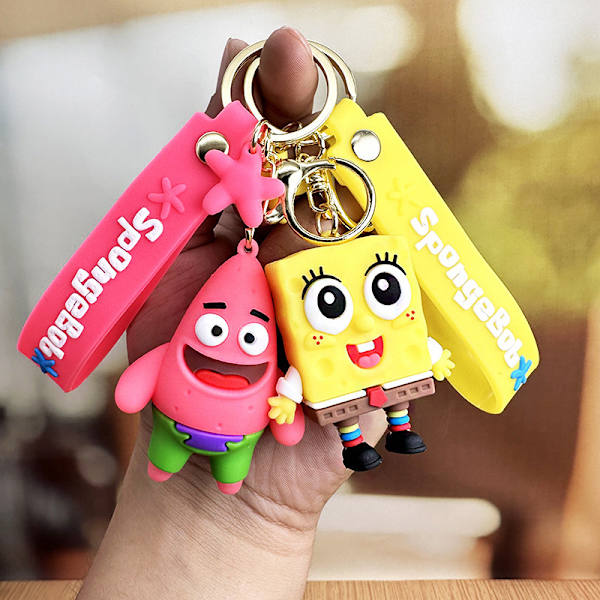 Mote Kawaii Anime Par nøkkelring tegneserie e bag anheng Char A5