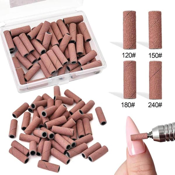50/60/100 stk. Mini slibebånd til neglebor maskinebit manicure A4