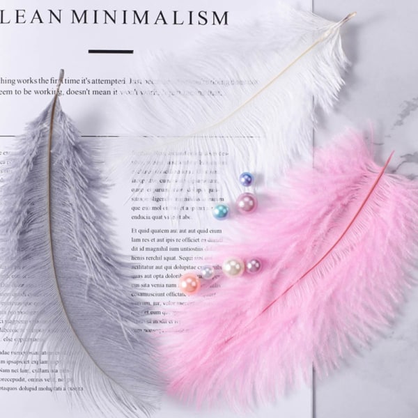 Nail Art Feather Display Stand Feather Decoration Colorful Phot White