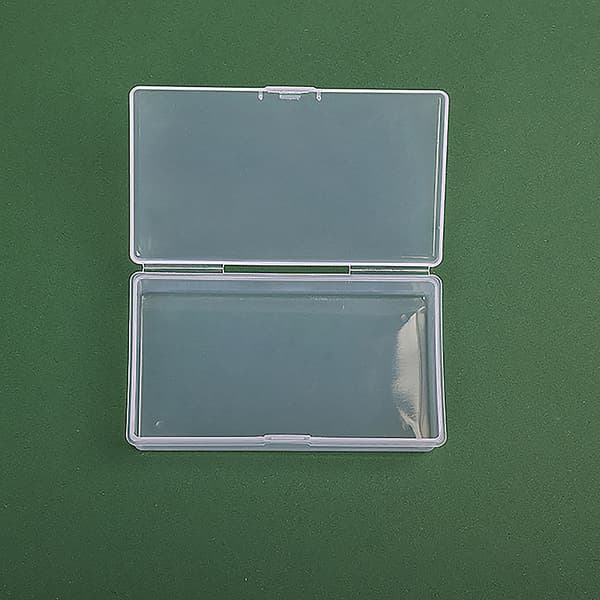 Gennemsigtig plastopbevaringsboks Organizer Stickers Box Desktop Clear