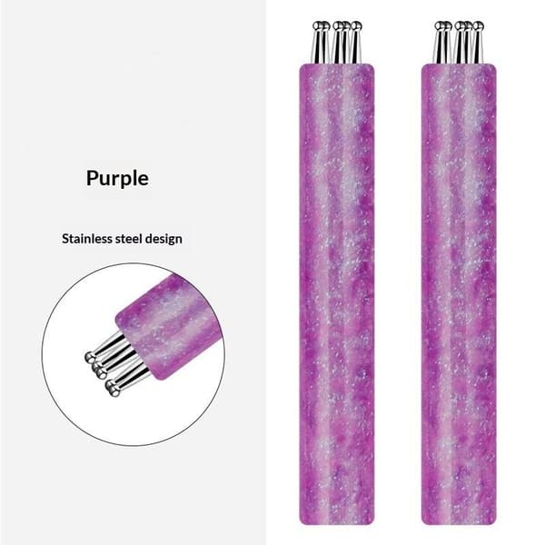 Nagelkonst Design Spets Målning Teckning Snideri Prickpenna Manikyr Purple