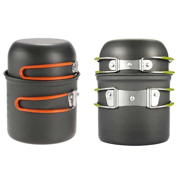 Camping Piknik Grillgryte Med Enkel Piknik Bærbar Folding Orange