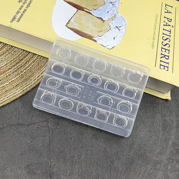 Tegneseriehette 3D silikonform neglekunst myk stemplingsplate