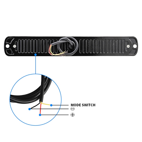 Stroboskop Strobe 12 LED Blitslys Auto 12-24V Nødlys A7