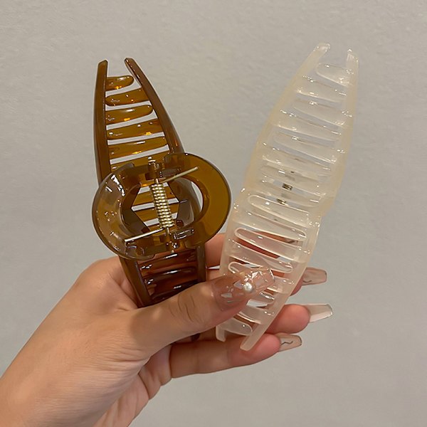 13 cm Large Jelly Color Clip Girl Hårnål Bakhode Hårnål Plat A8
