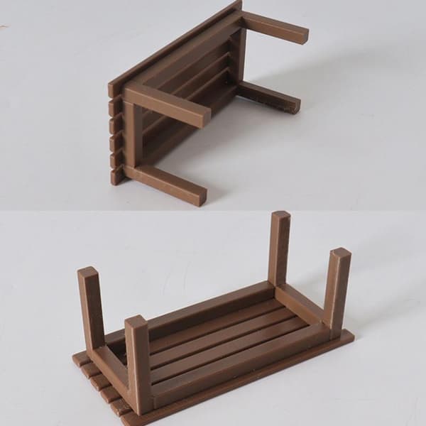 1/12 Dukkehus Simulation Bord Bænk Model Dukkehusmøbler 1Pcs