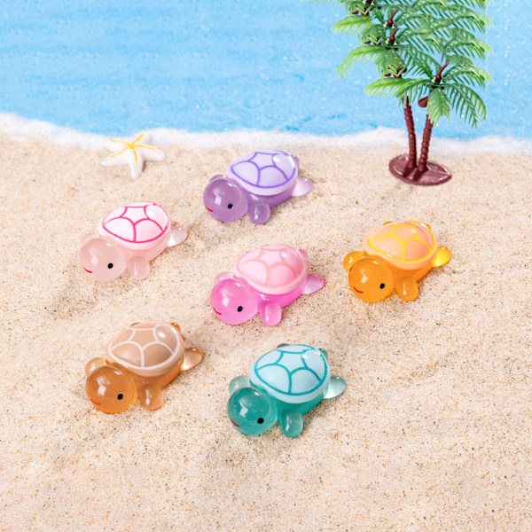 Cartoon Resin Luminous Turtle Ornament Cartoon Aquarium Fish Ta 3