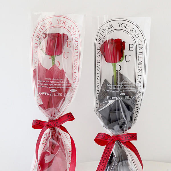 20 stk. Blomsterindpakningspapir Klar buket emballagepose Enkelt Black