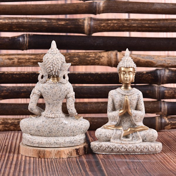 Buddha-patsaat Sandkiveestä Thaimaasta Buddha-veistos Fengshui Fig 2