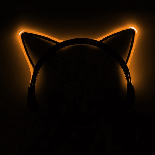 Valoisat kissan korvat LED-hiusnauha Cosplay-tarvikkeet hehkuva väri A9