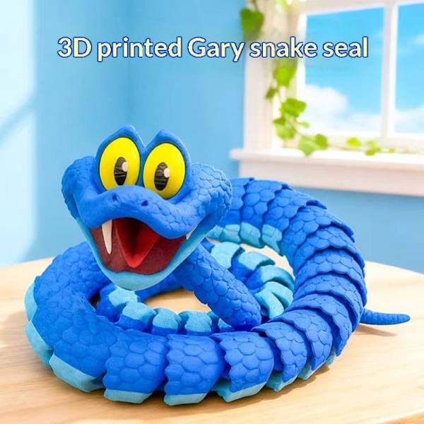 Zootopia 2 Gary Orm 3D-printad ledad modellleksak rörlig 68cm
