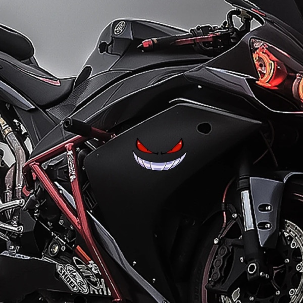 Evil Smiling Face Devil Decals Reflekterende klistremerker for motorsykkel A A3