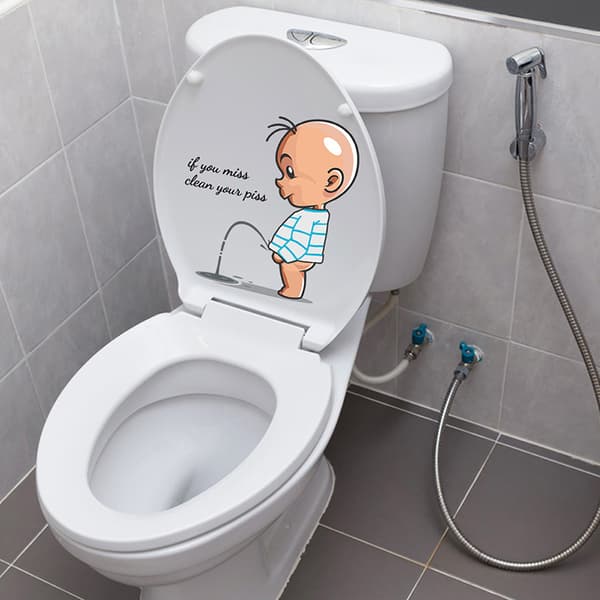 Hauskat WC-varoitustarrat lasten virtsaamiseen WC-kansi 30*30cm