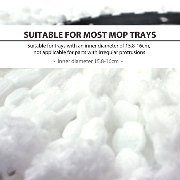 Pyörivä pyöreä 16 mm moppipää mikrokuituliina moppiliinan vaihto