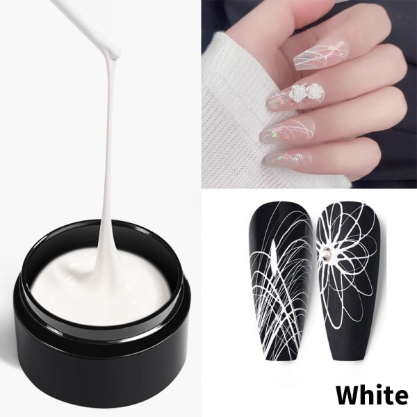 Spider Lack 8ml Nail Spider Gel Web Painting Creative Nail G White