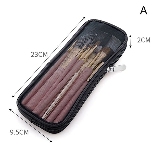 Sminkborste Case Kosmetisk toalettartiklar Mesh Bag Organizer B A