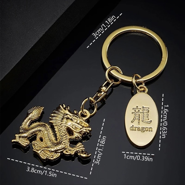 The Year of the Dragon Zodiac Dragon Keychain Bag Car Pendant