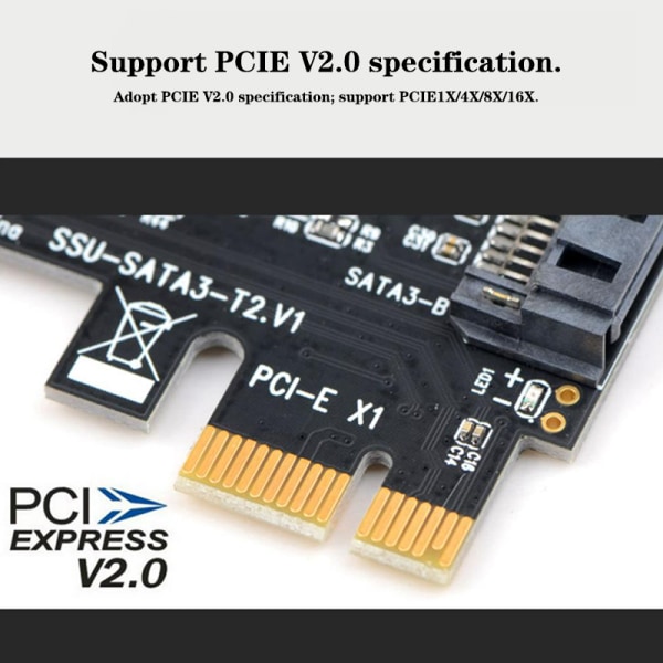 PCI-E SATA 1X 4X 8X 16X PCI-E-kort PCI Express To SATA 3.0 2-P 4 ports