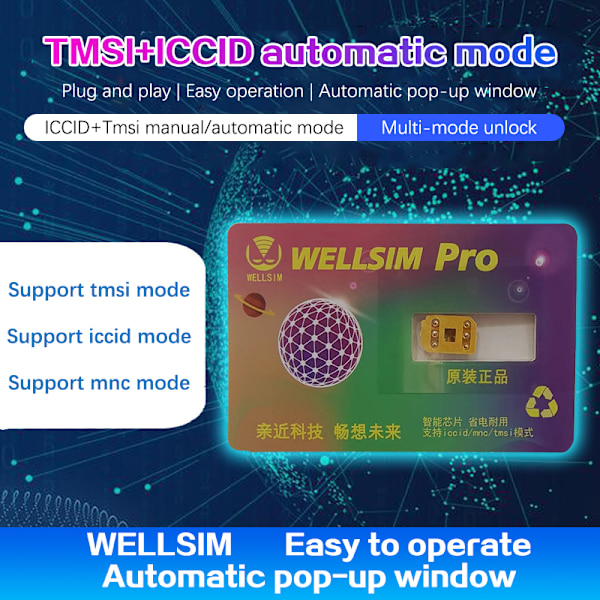 Laadukas uusin Well Sim for 6S/SE/7/8/X/XR/XSM/11/12PM/13/