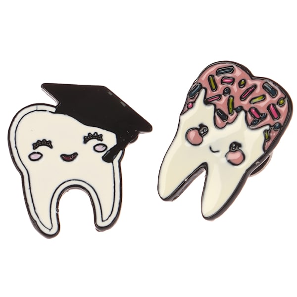 1PC Tooth Shape Brosje Pin Nurse Lapel Classic Badge Pins Jewe A2